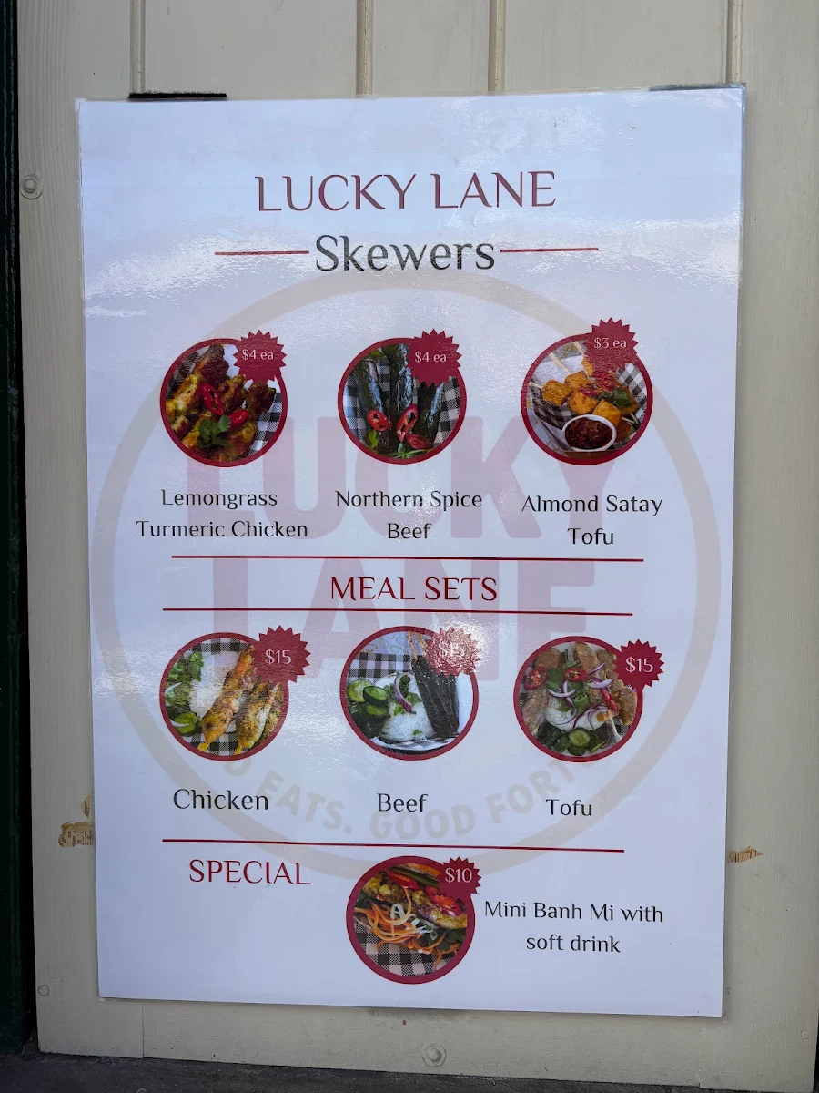 Menu, Lucky Lane