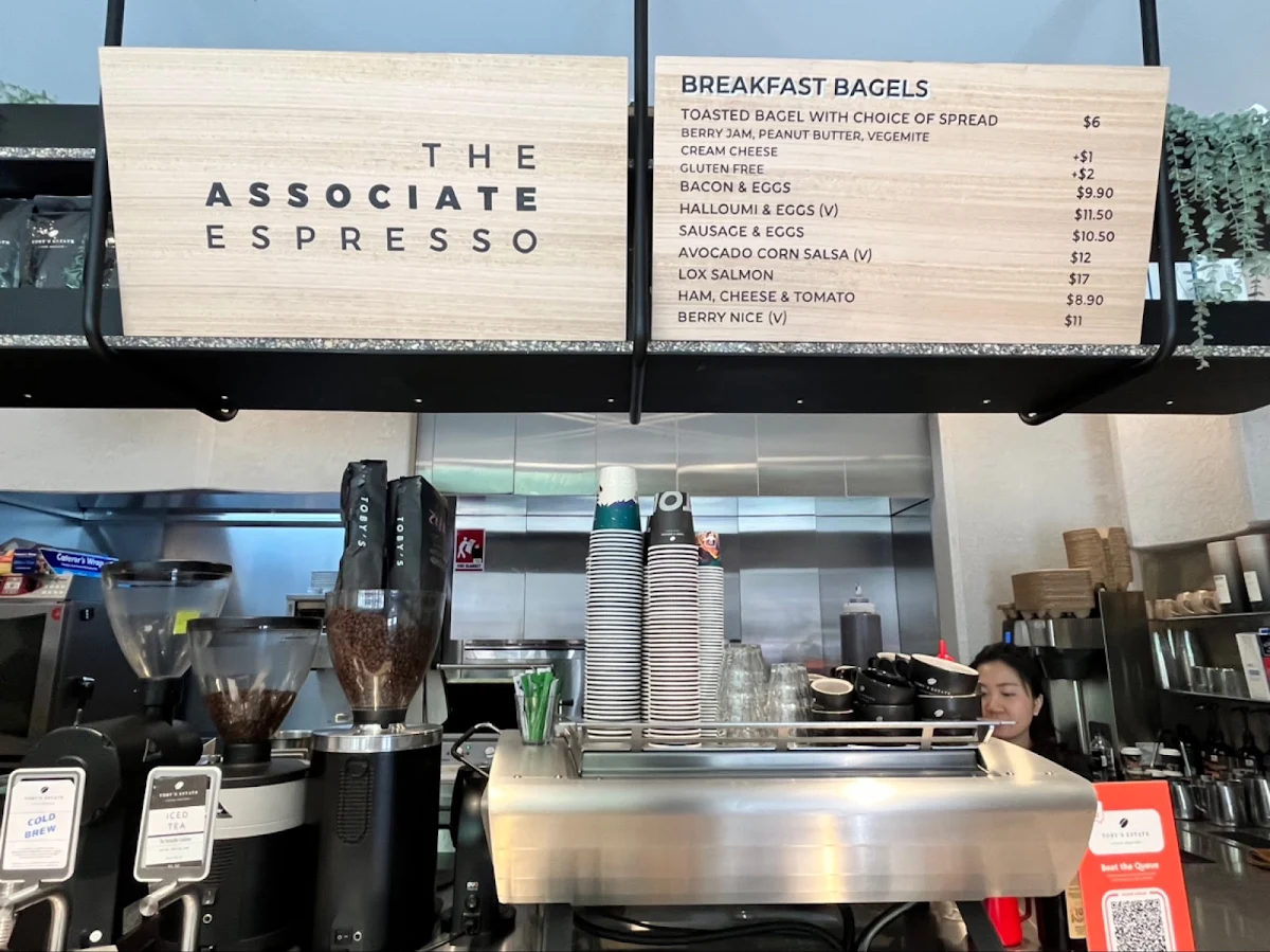 Menu, The Associate Espresso Bar