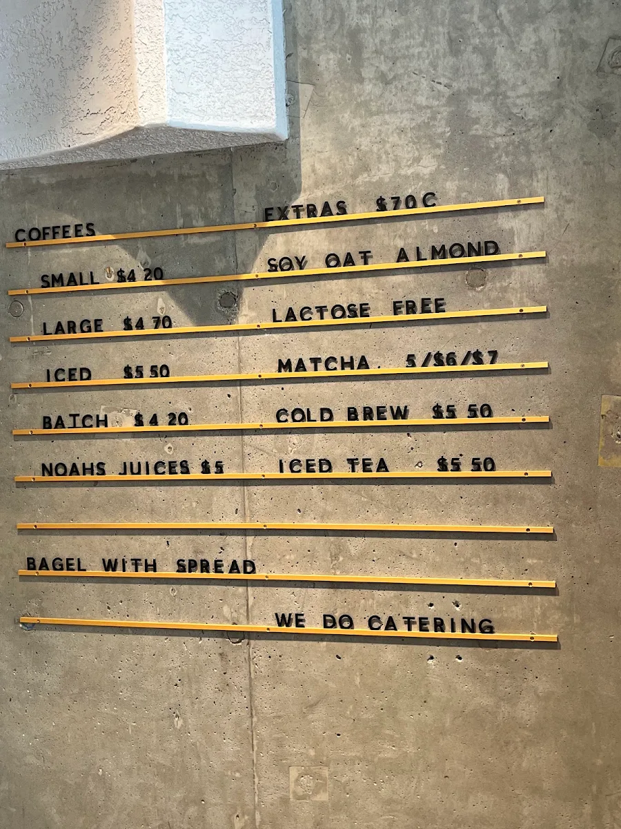Menu, The Associate Espresso Bar
