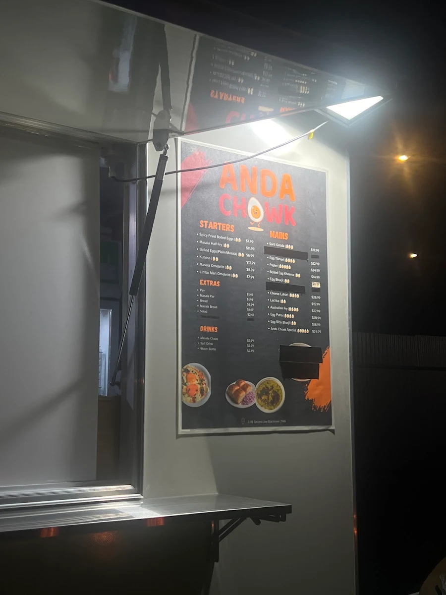 Menu, Anda Chowk