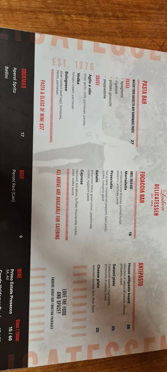 Menu, Laikon Deli