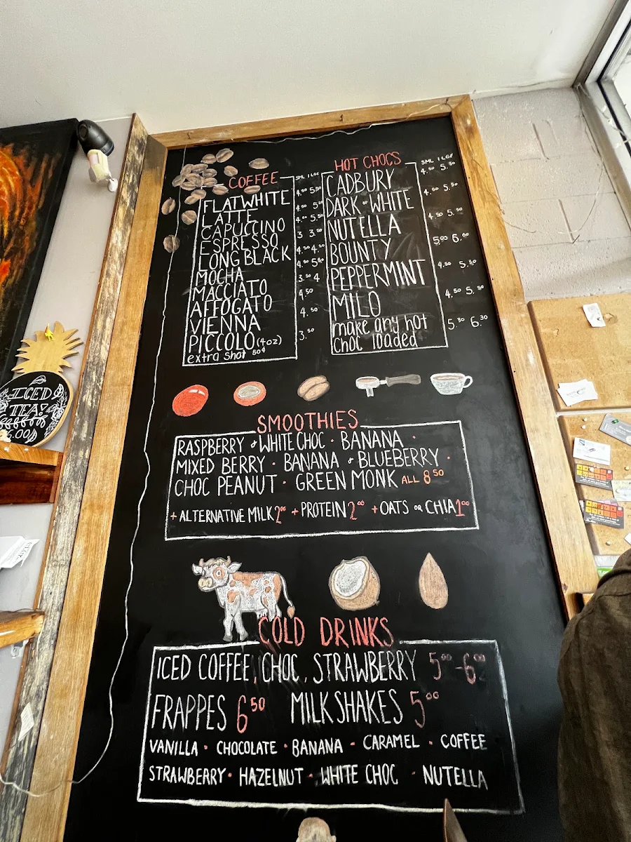 Menu, Seven Monks Cafe & Wares