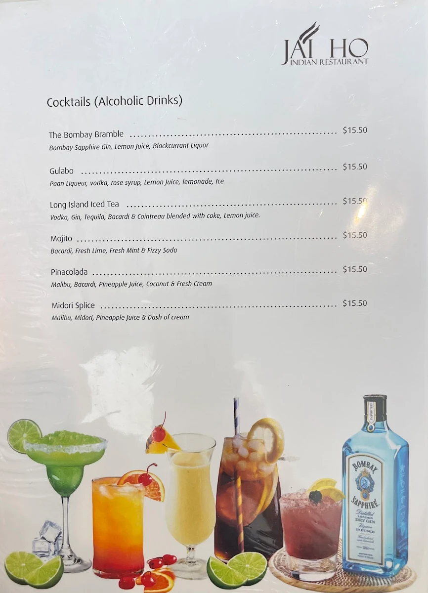Menu, JAI HO INDIAN RESTAURANT HOPPERS CROSSING | FUNCTION HALL | CATERING | WEDDINGS