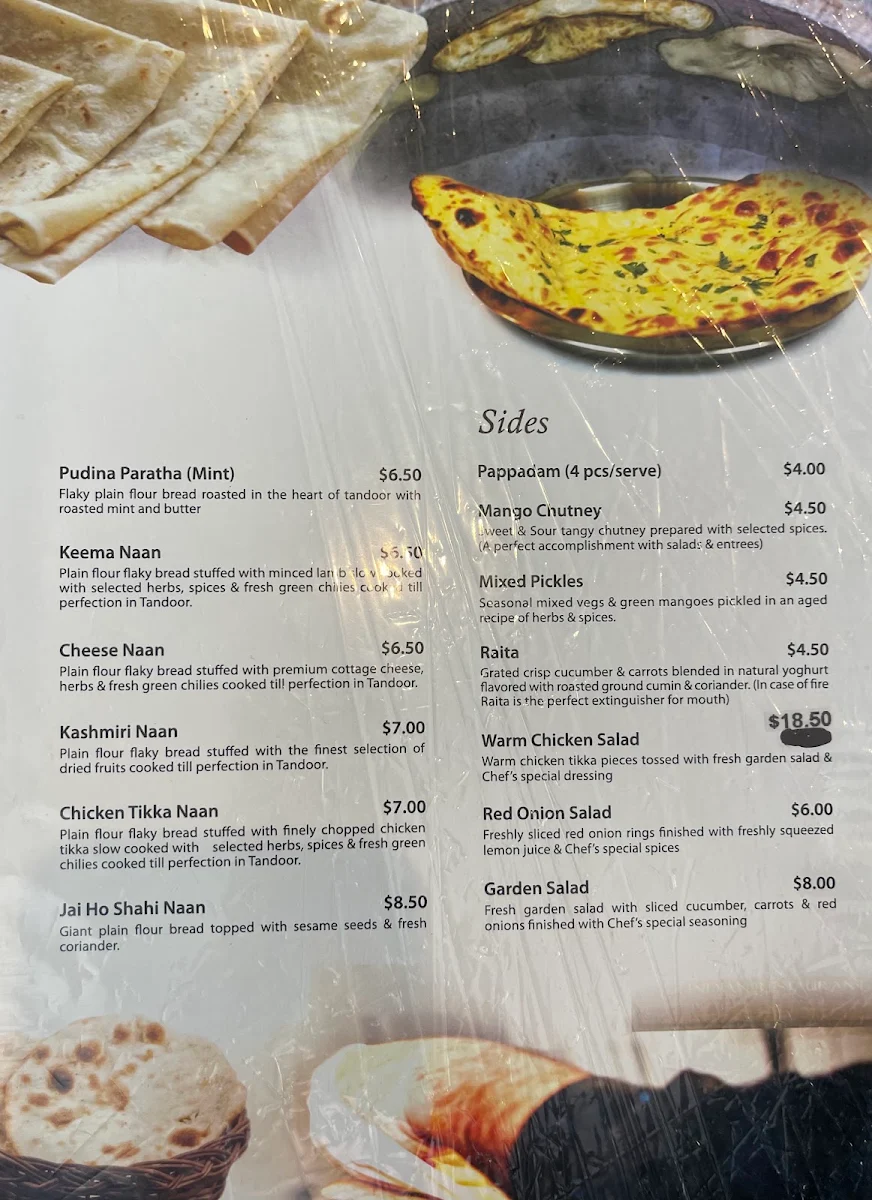 Menu, JAI HO INDIAN RESTAURANT HOPPERS CROSSING | FUNCTION HALL | CATERING | WEDDINGS