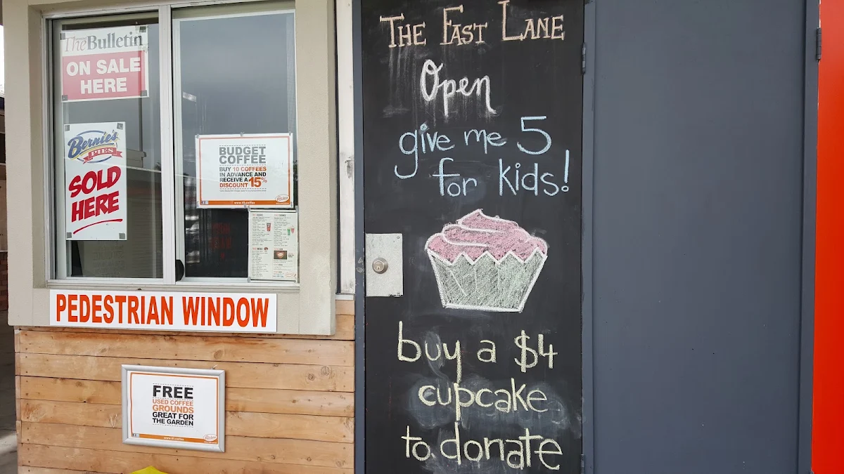 Menu, The Fast Lane Drive-Thru Coffee