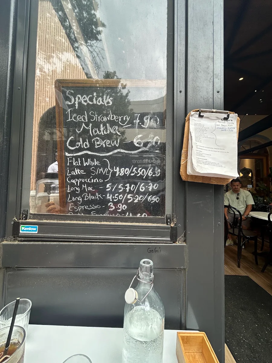 Menu, Gogo's