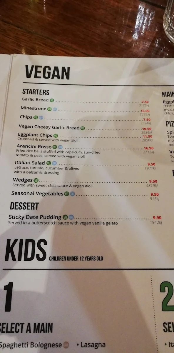 Menu, La Porchetta - Italian Restaurant in Ballarat