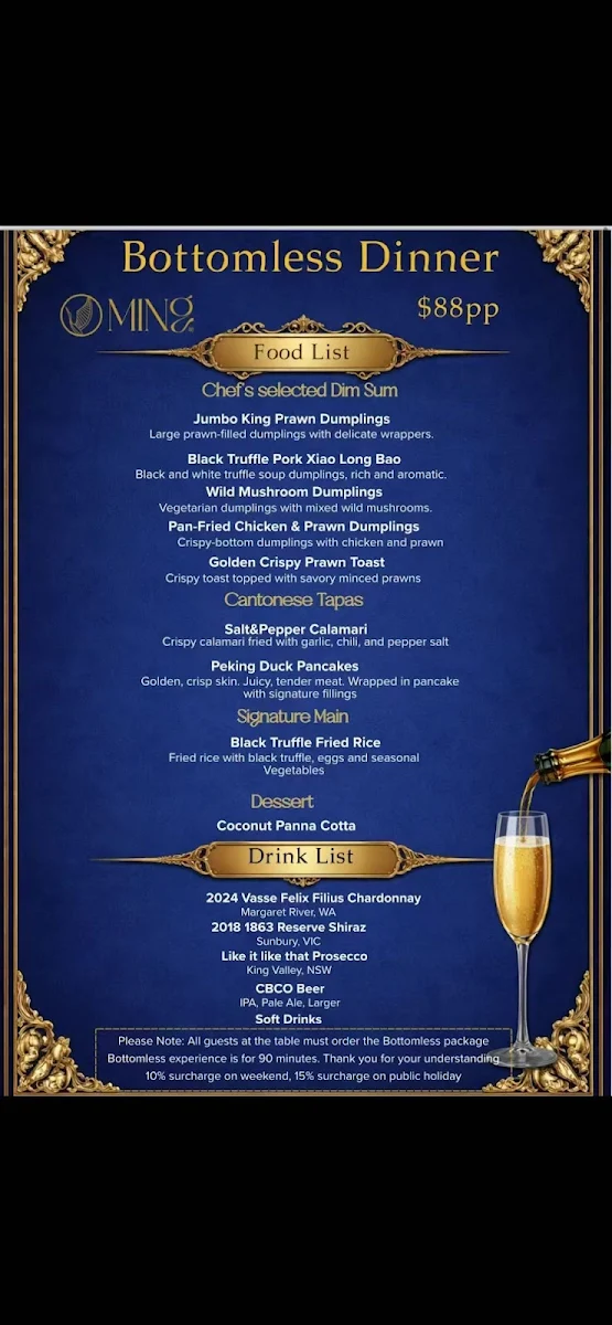 Menu, Ming Dining | Chinese Cantonese Restaurant