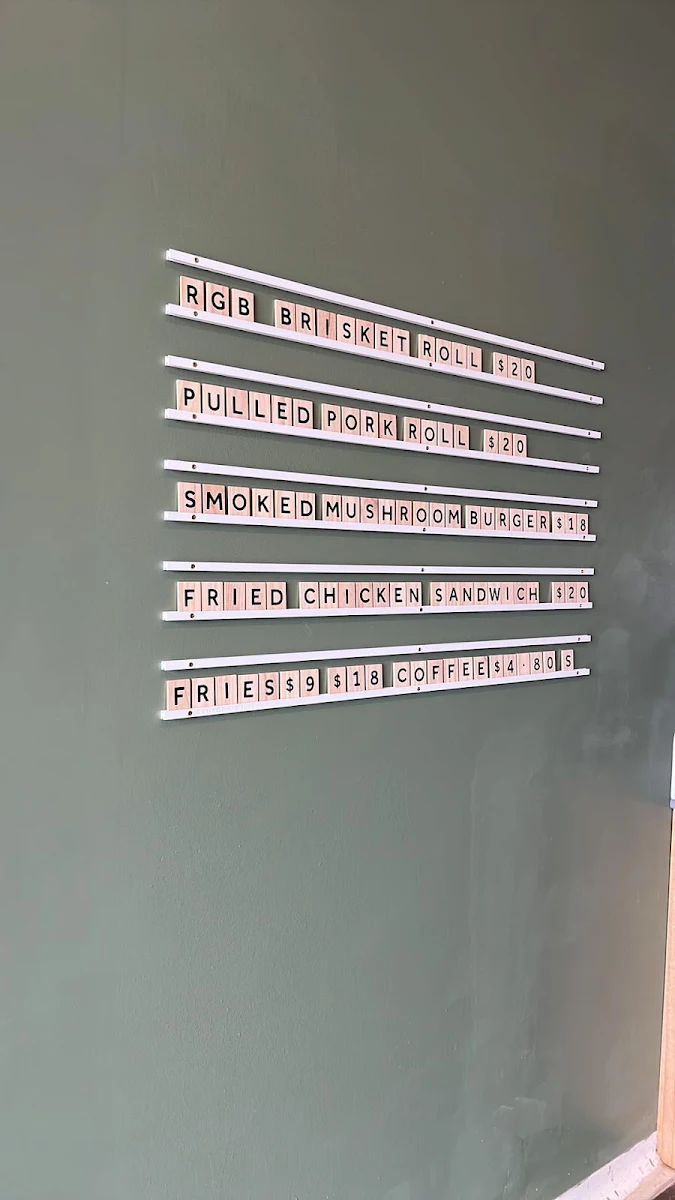 Menu, Red Gum BBQ Pit Stop