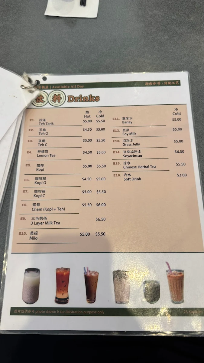 Menu, 28 Kopitiam
