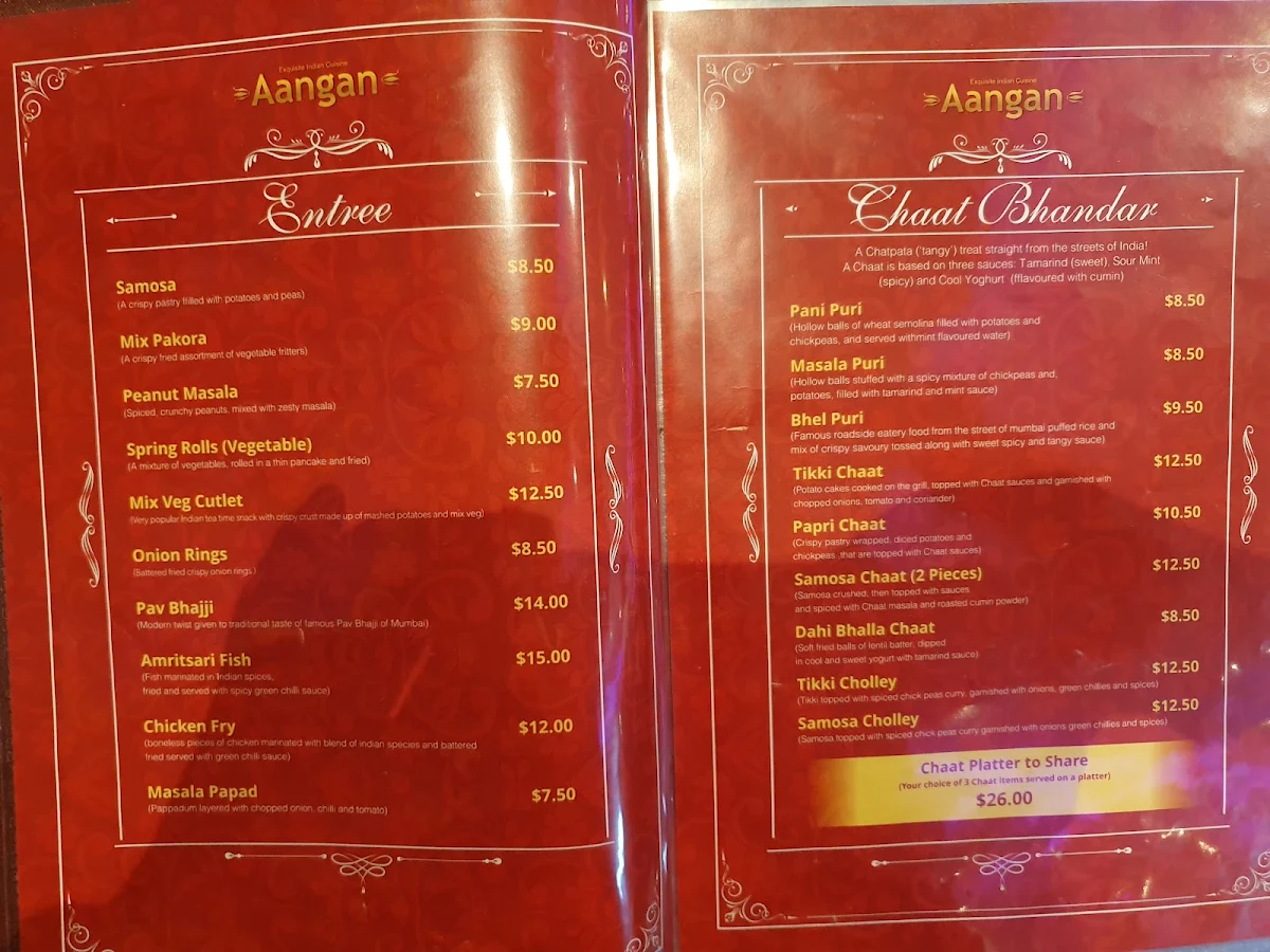 Menu, Aangan Clayton