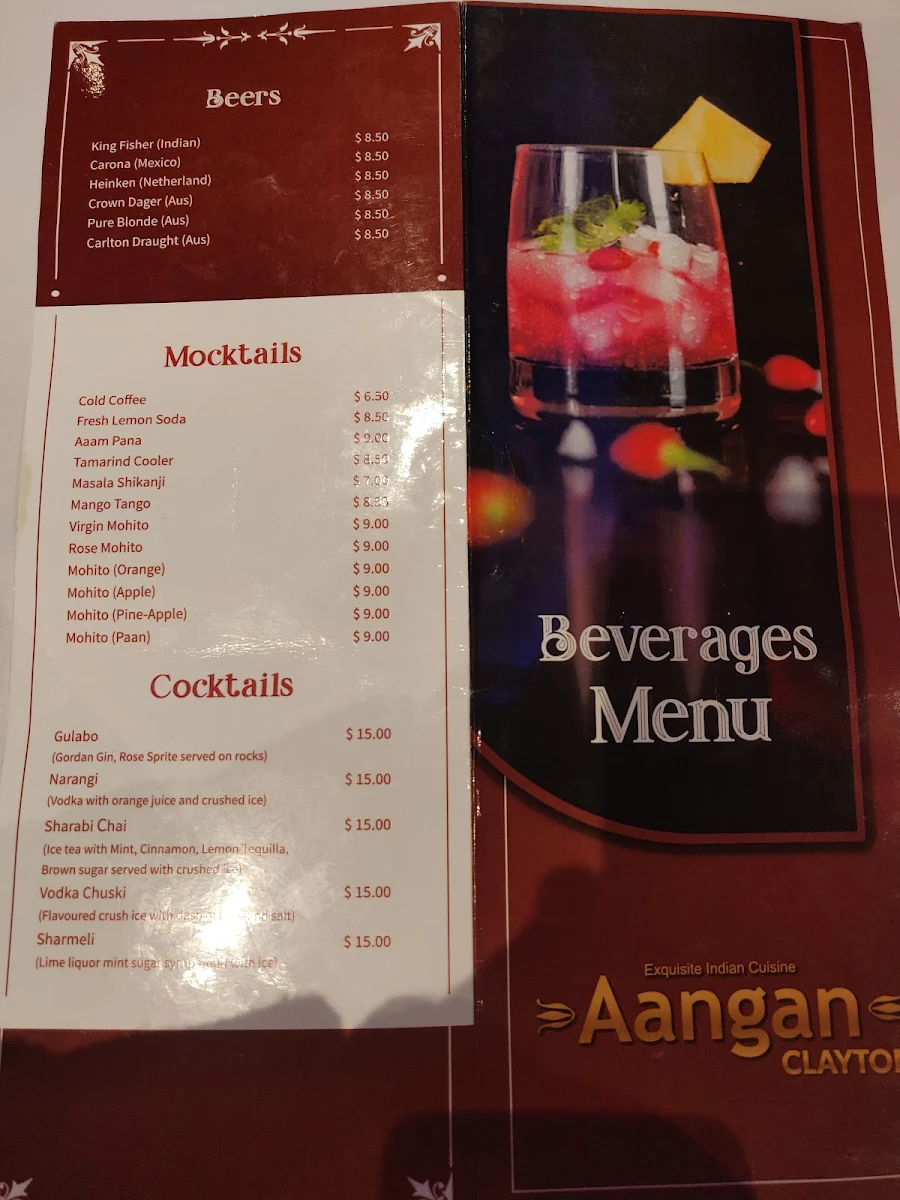 Menu, Aangan Clayton