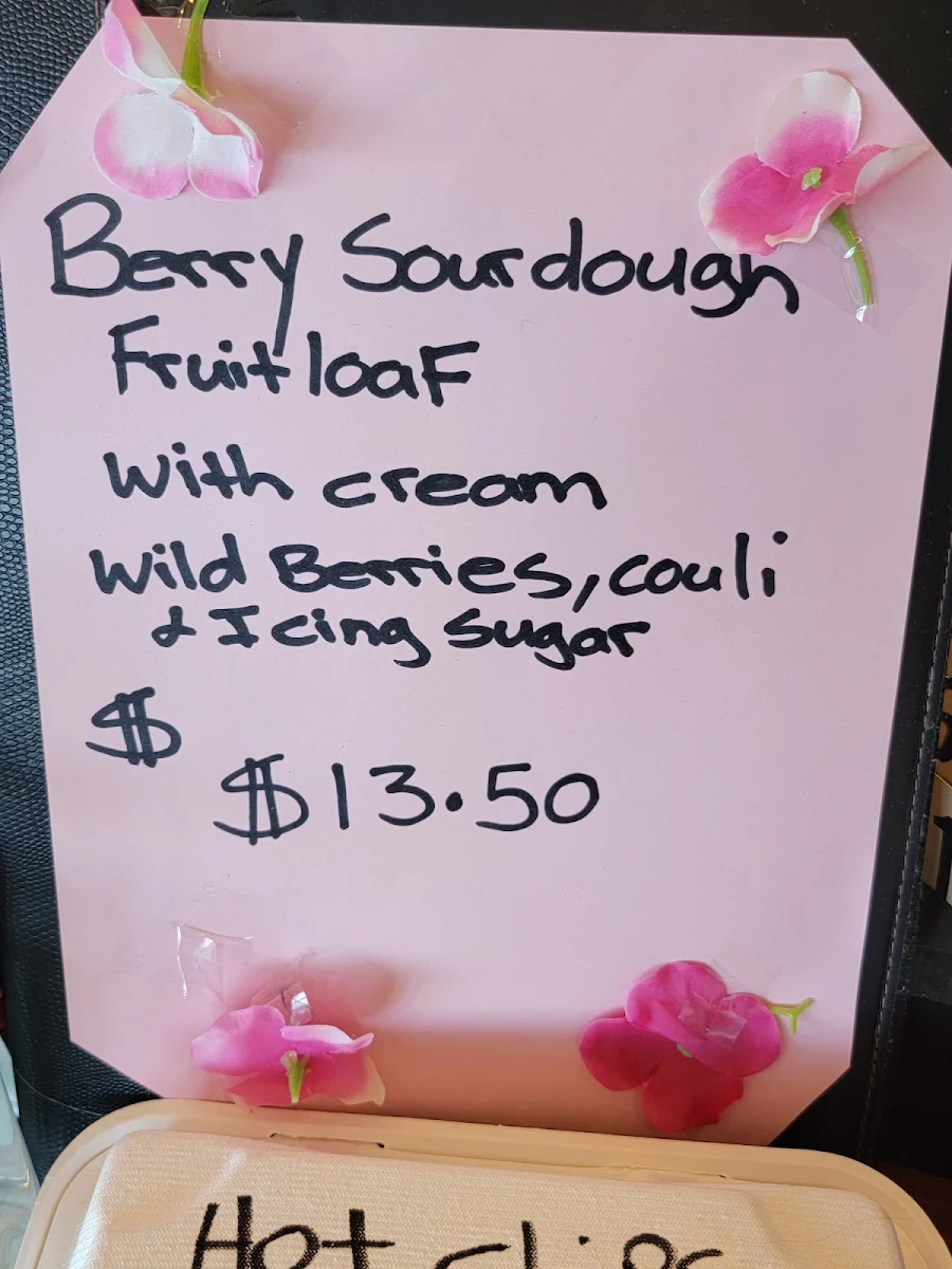 Menu, The Deck cafe on the wharf