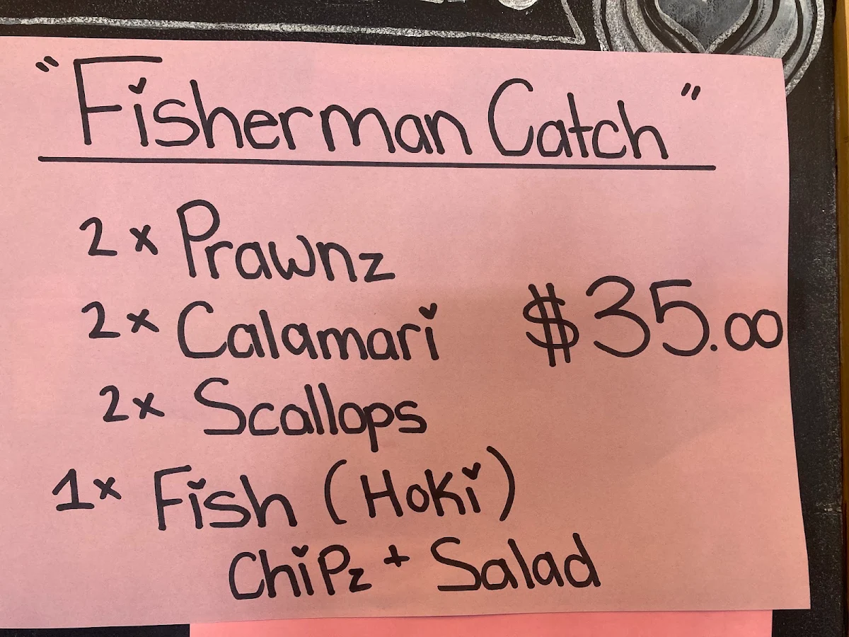 Menu, The Deck cafe on the wharf