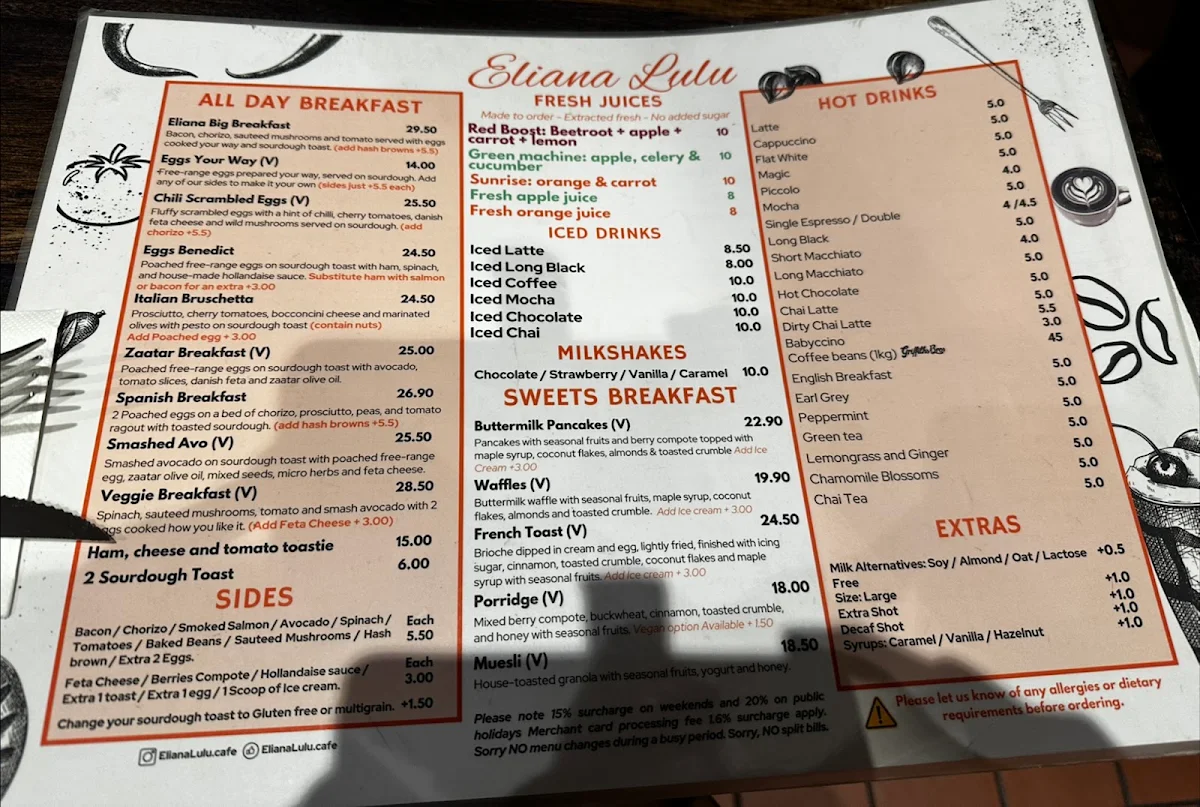 Menu, Eliana Lulu