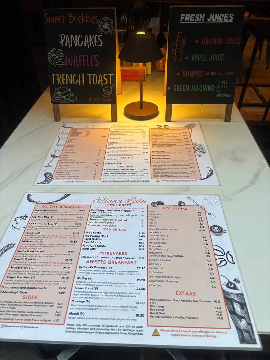 Menu, Eliana Lulu