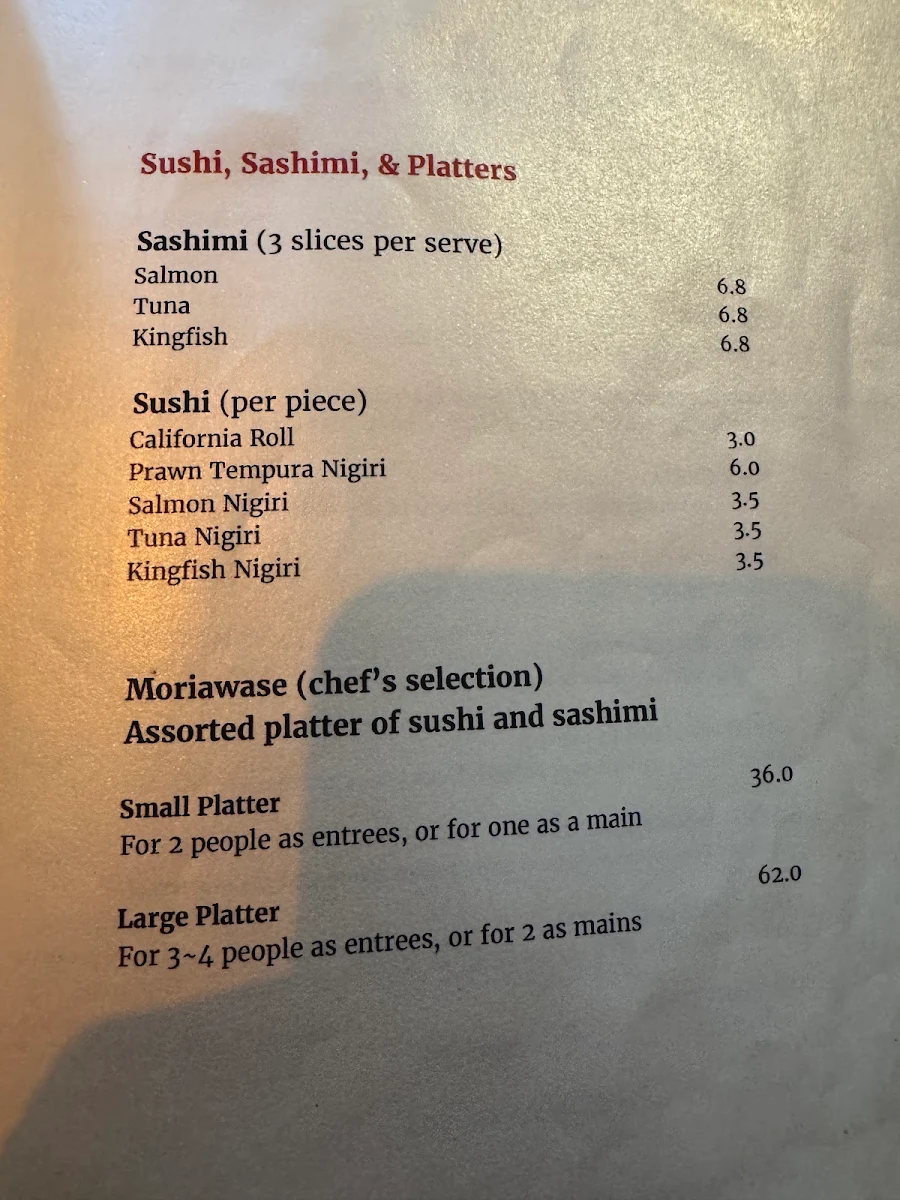 Menu, Misuzu's