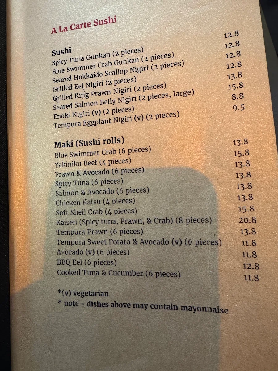 Menu, Misuzu's