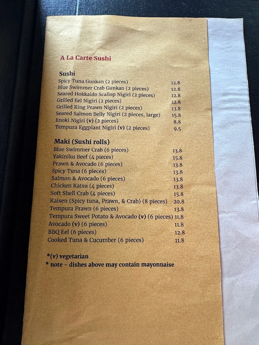 Menu, Misuzu's