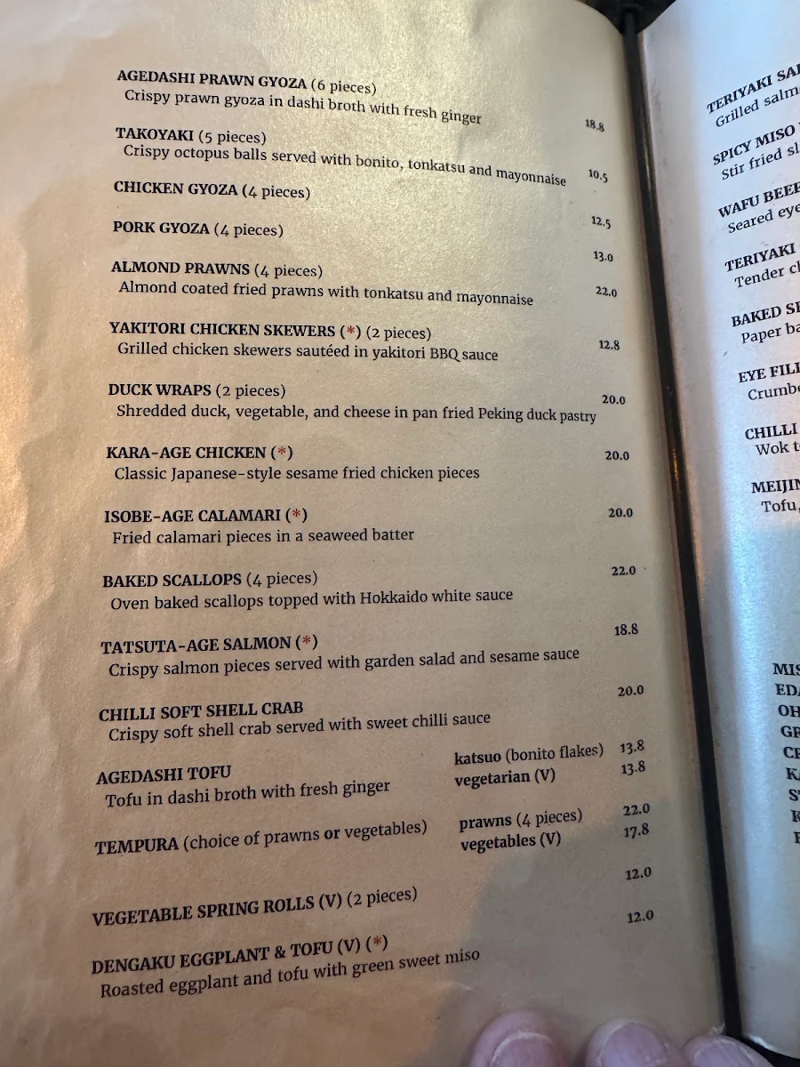 Menu, Misuzu's