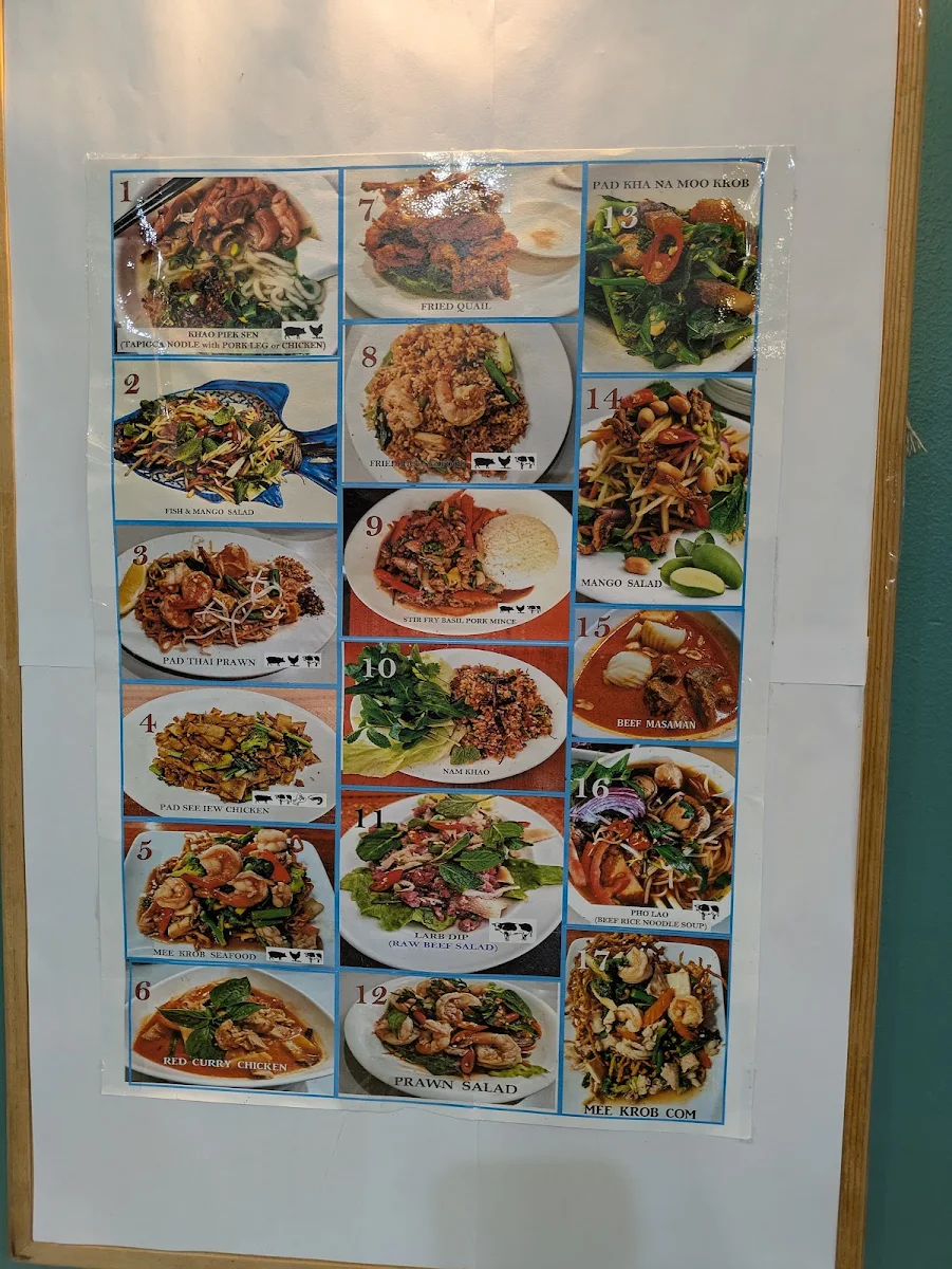 Menu, Yum Sab Fairfield