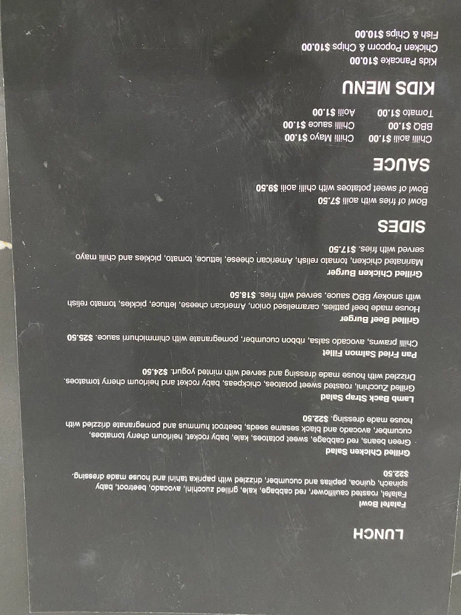 Menu, Pantry eleveneleven