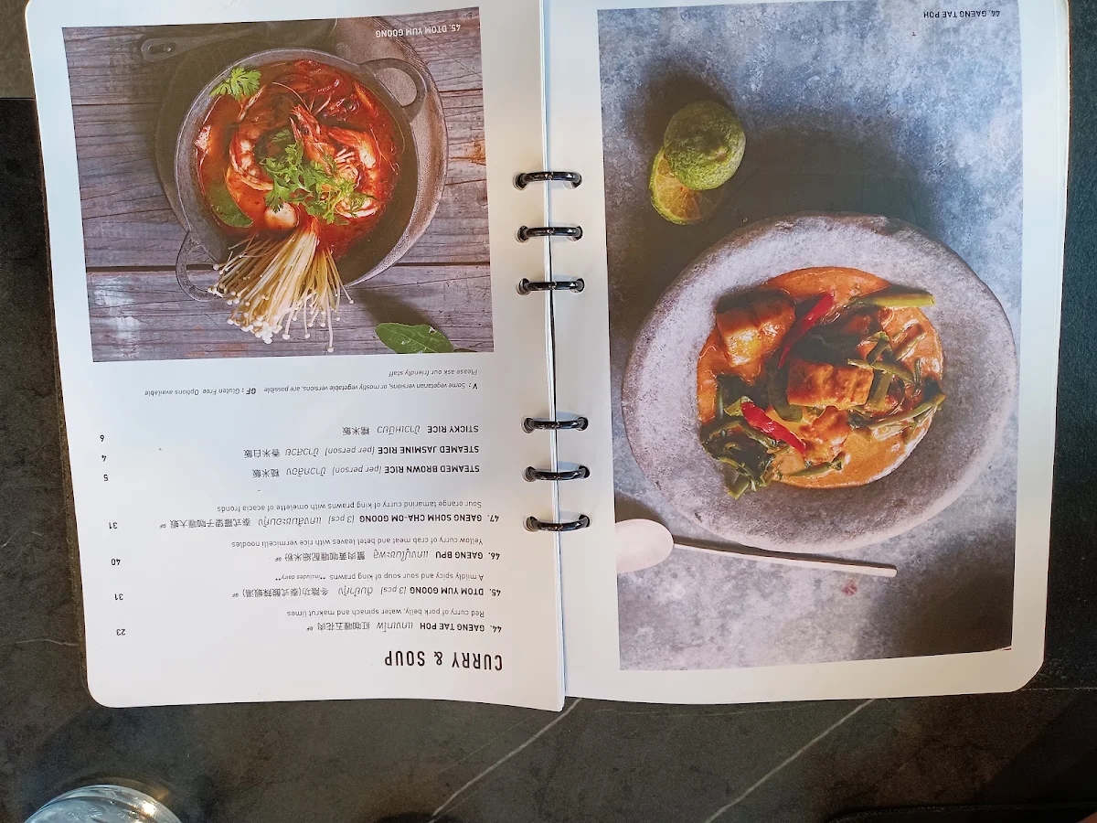 Menu, Chat Thai - Chatswood