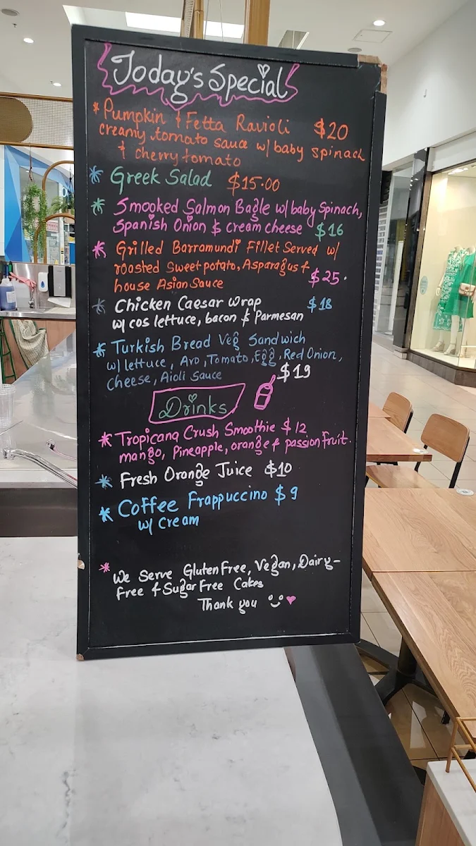 Menu, Chantilly & Co