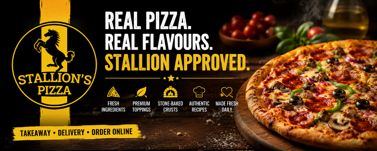 Menu, Stallion's Pizza