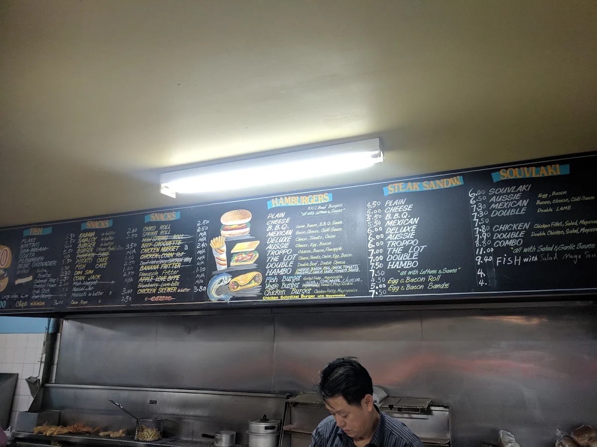 Menu, Hambo Fish & Chips