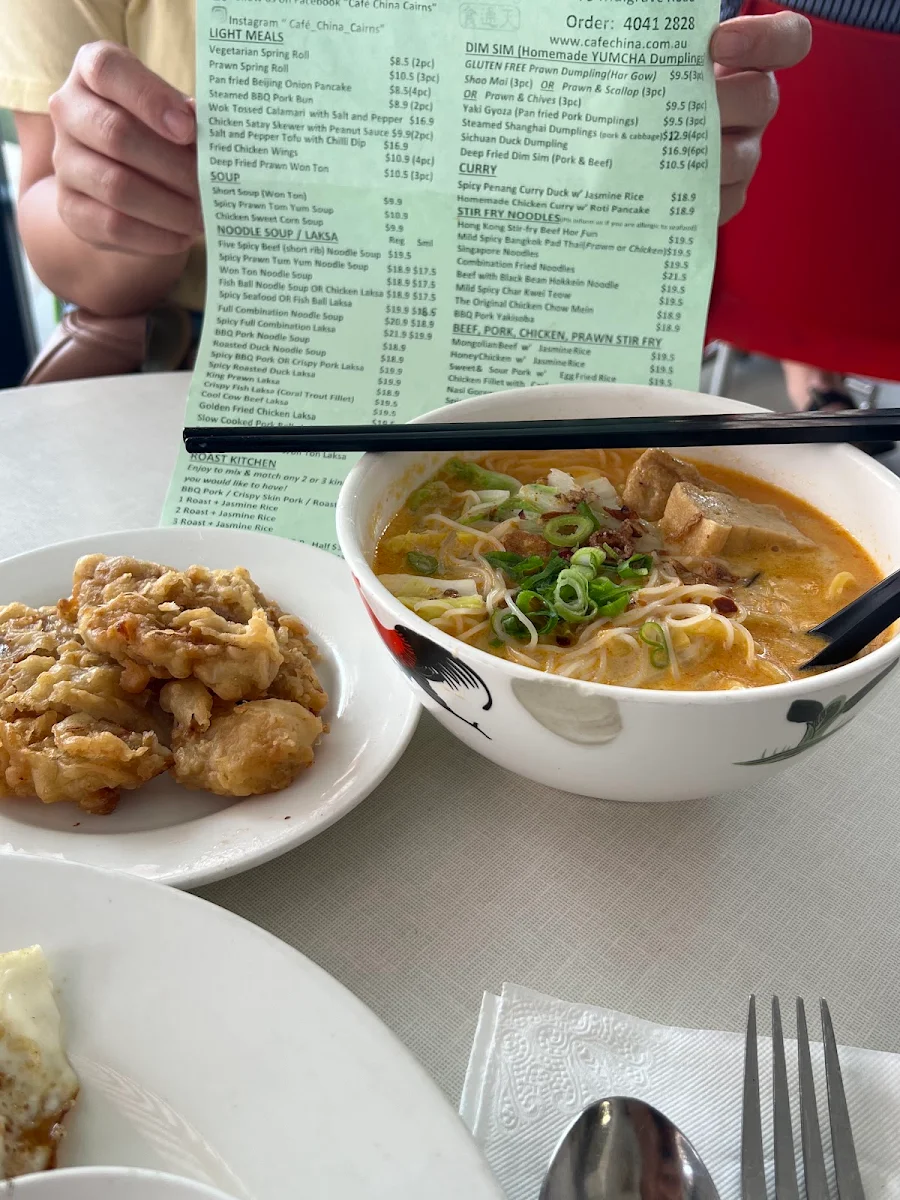 Menu, Cafe China On Mulgrave Road