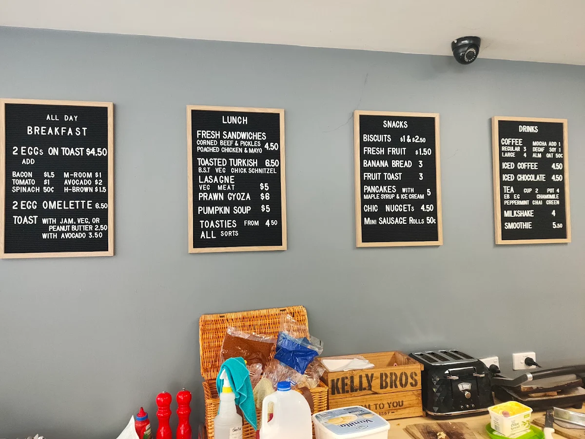 Menu, Cafe Ed
