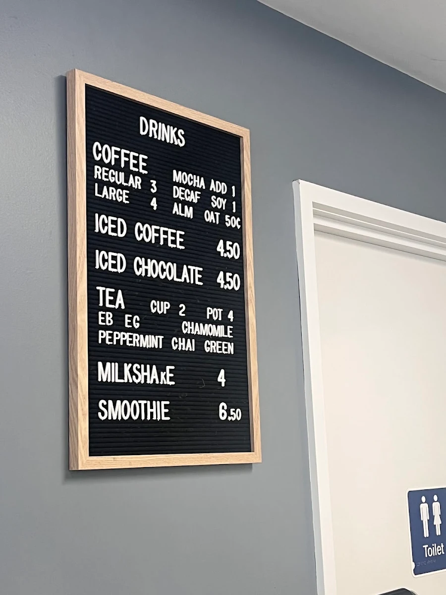 Menu, Cafe Ed
