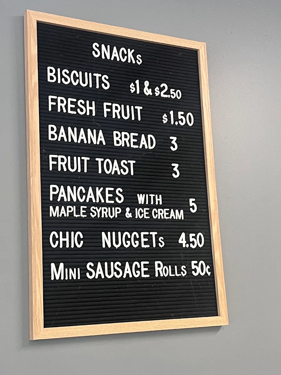 Menu, Cafe Ed