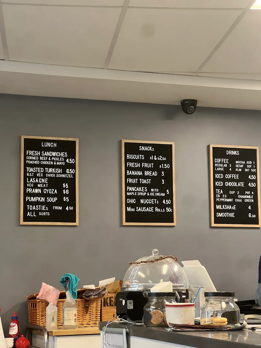 Menu, Cafe Ed