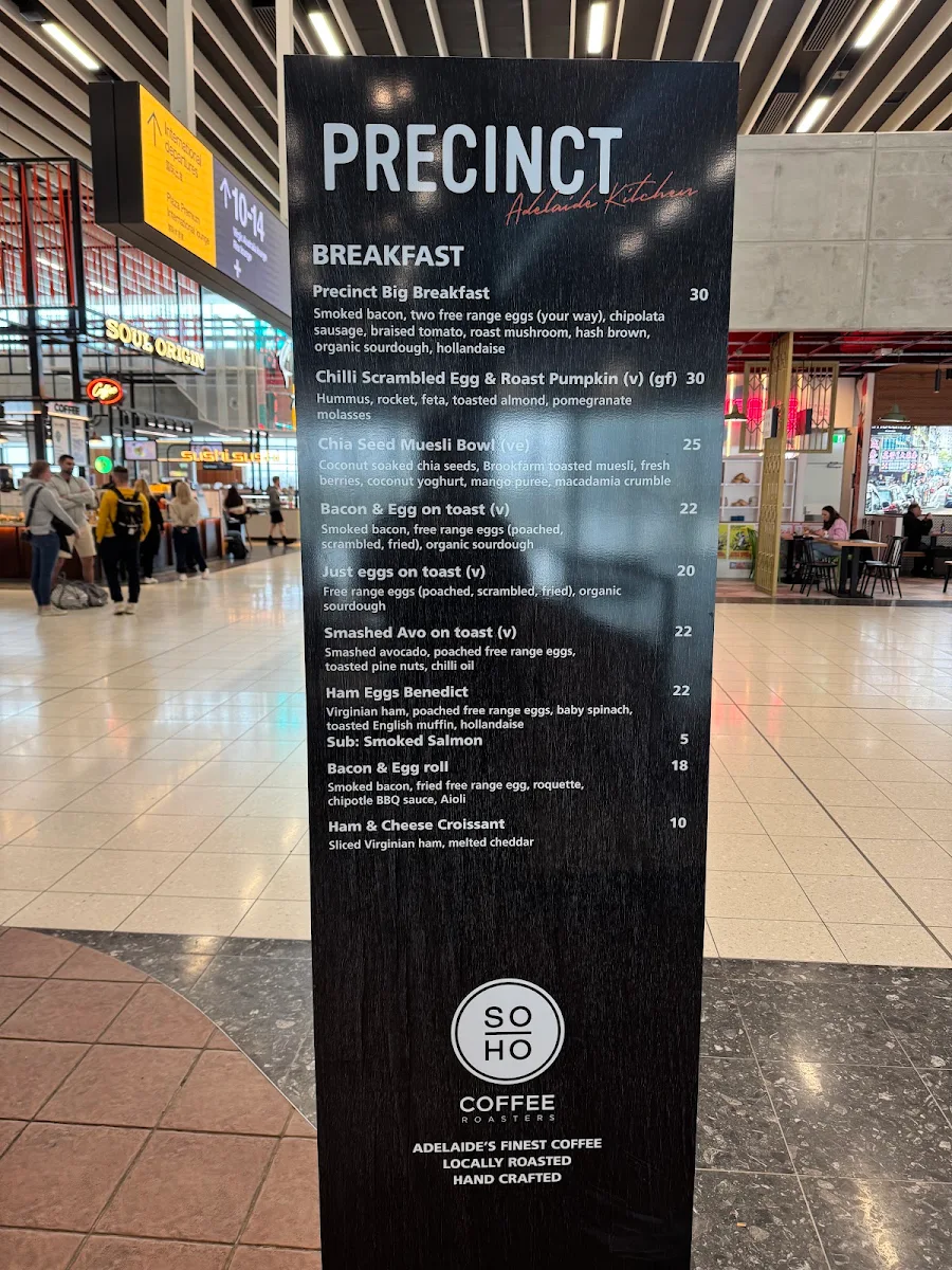 Menu, Precinct Adelaide Kitchen