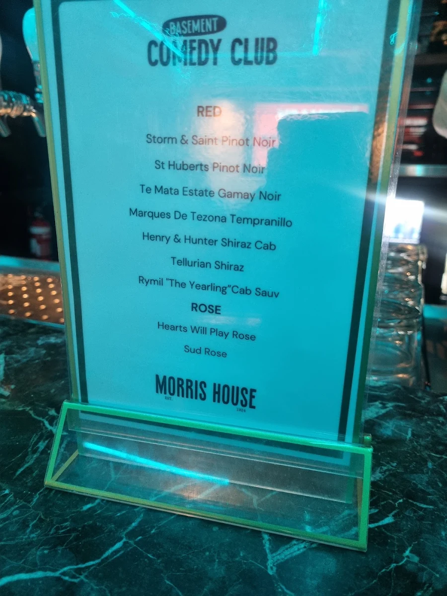 Menu, Morris House
