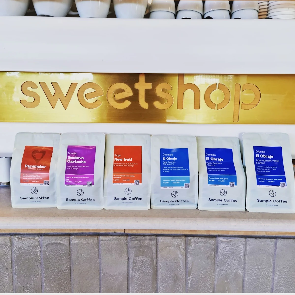 Menu, Sweetshop Specialty Coffee
