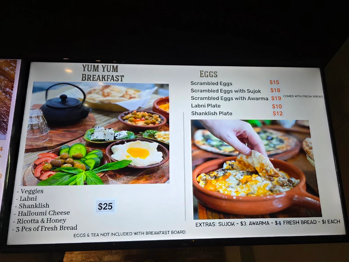 Menu, YUM YUM LEBANESE PIZZA BANKSTOWN