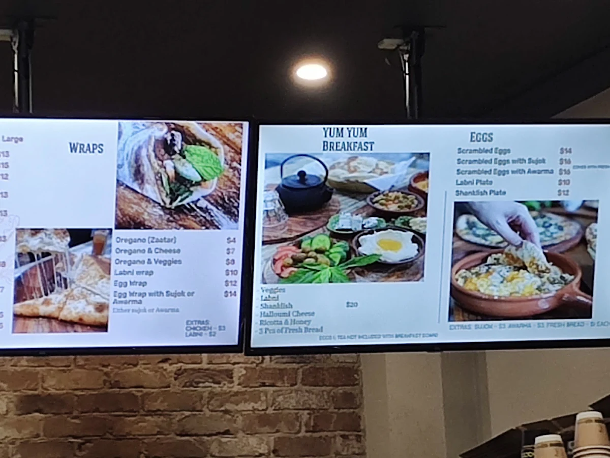 Menu, YUM YUM LEBANESE PIZZA BANKSTOWN