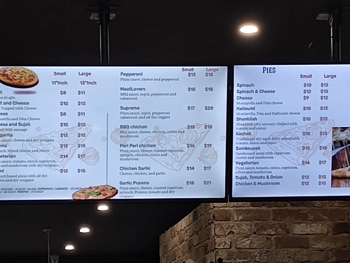 Menu, YUM YUM LEBANESE PIZZA BANKSTOWN