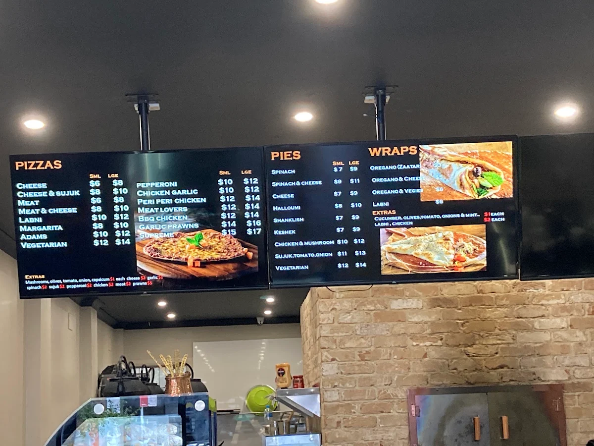 Menu, YUM YUM LEBANESE PIZZA BANKSTOWN