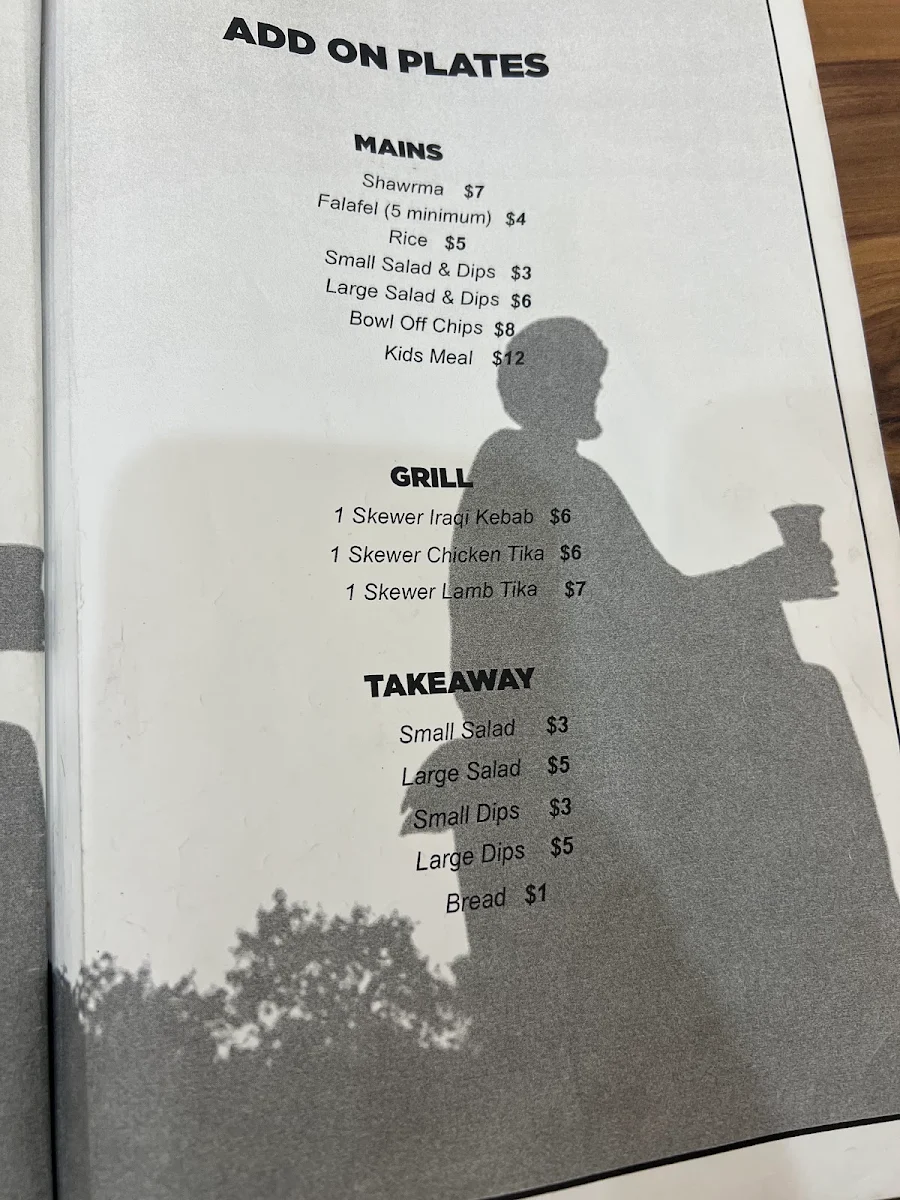 Menu, Abu Noaas Restaurant