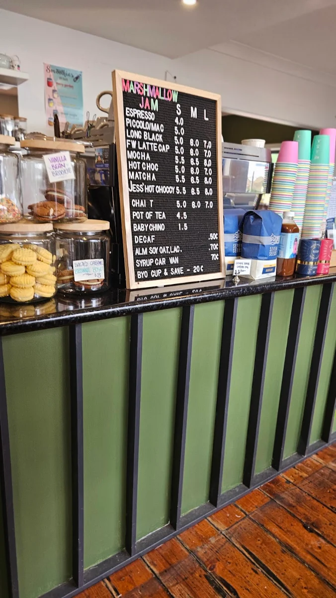 Menu, Marshmallow Jam Cafe