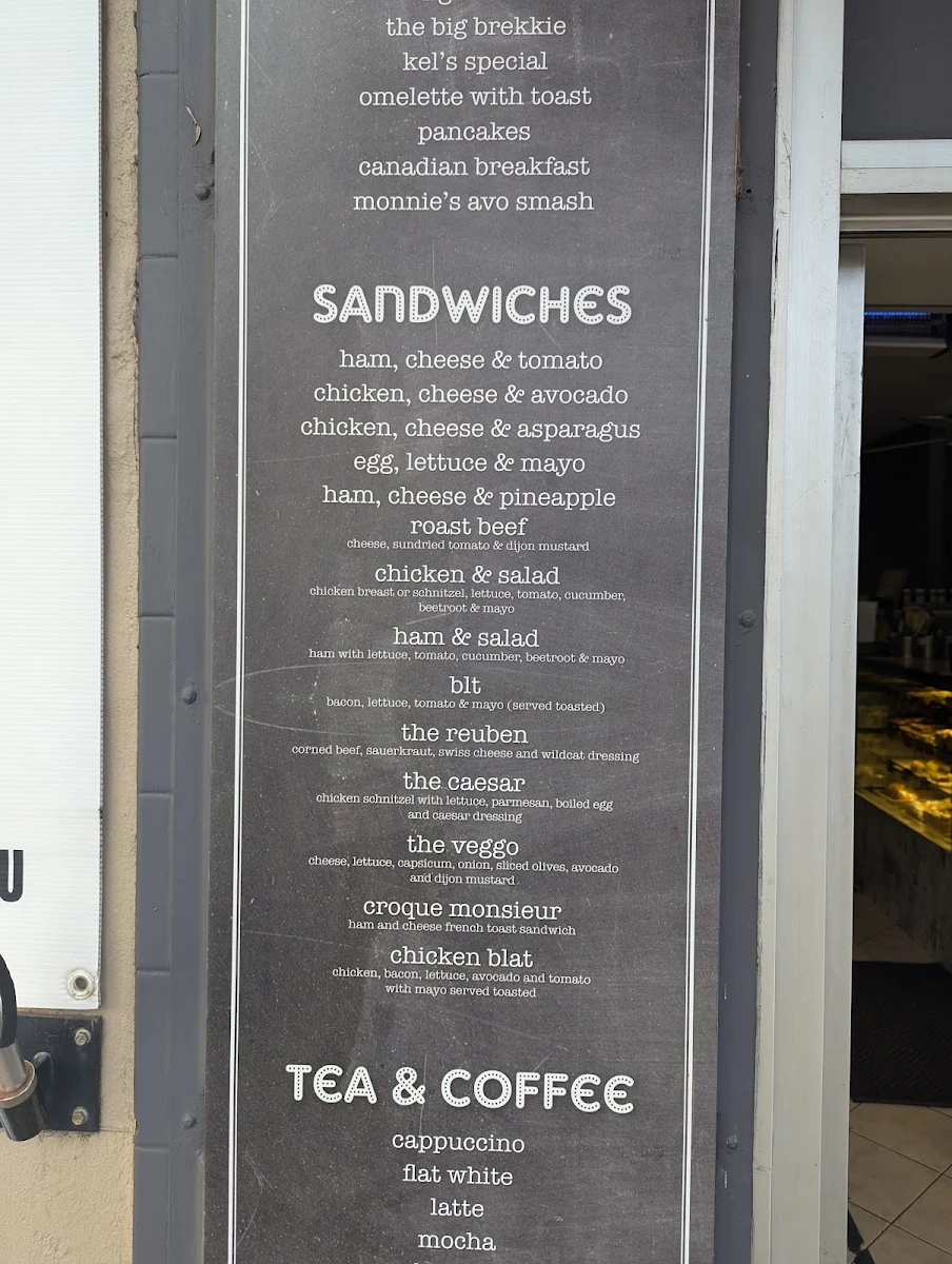 Menu, Sam's Gourmet Cafe