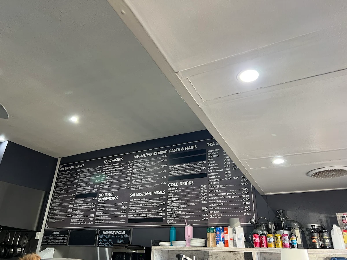 Menu, Sam's Gourmet Cafe