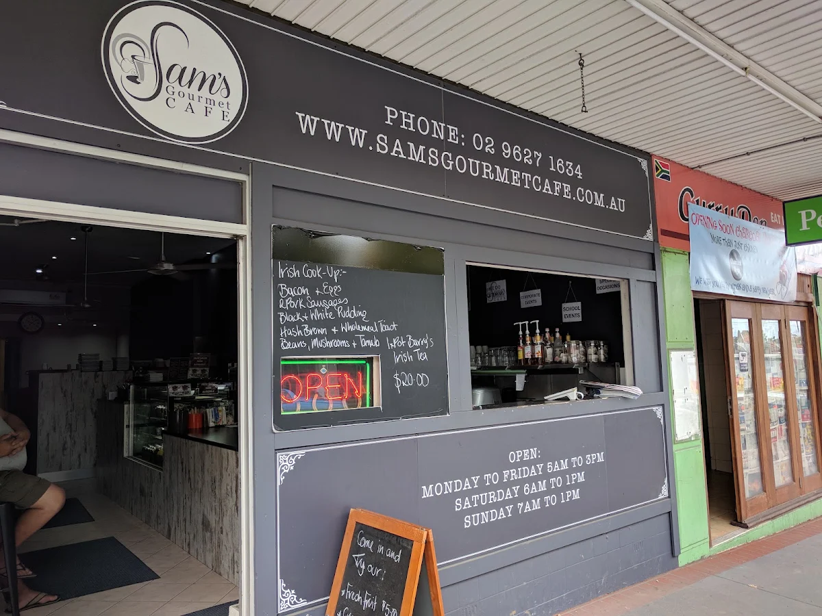 Menu, Sam's Gourmet Cafe