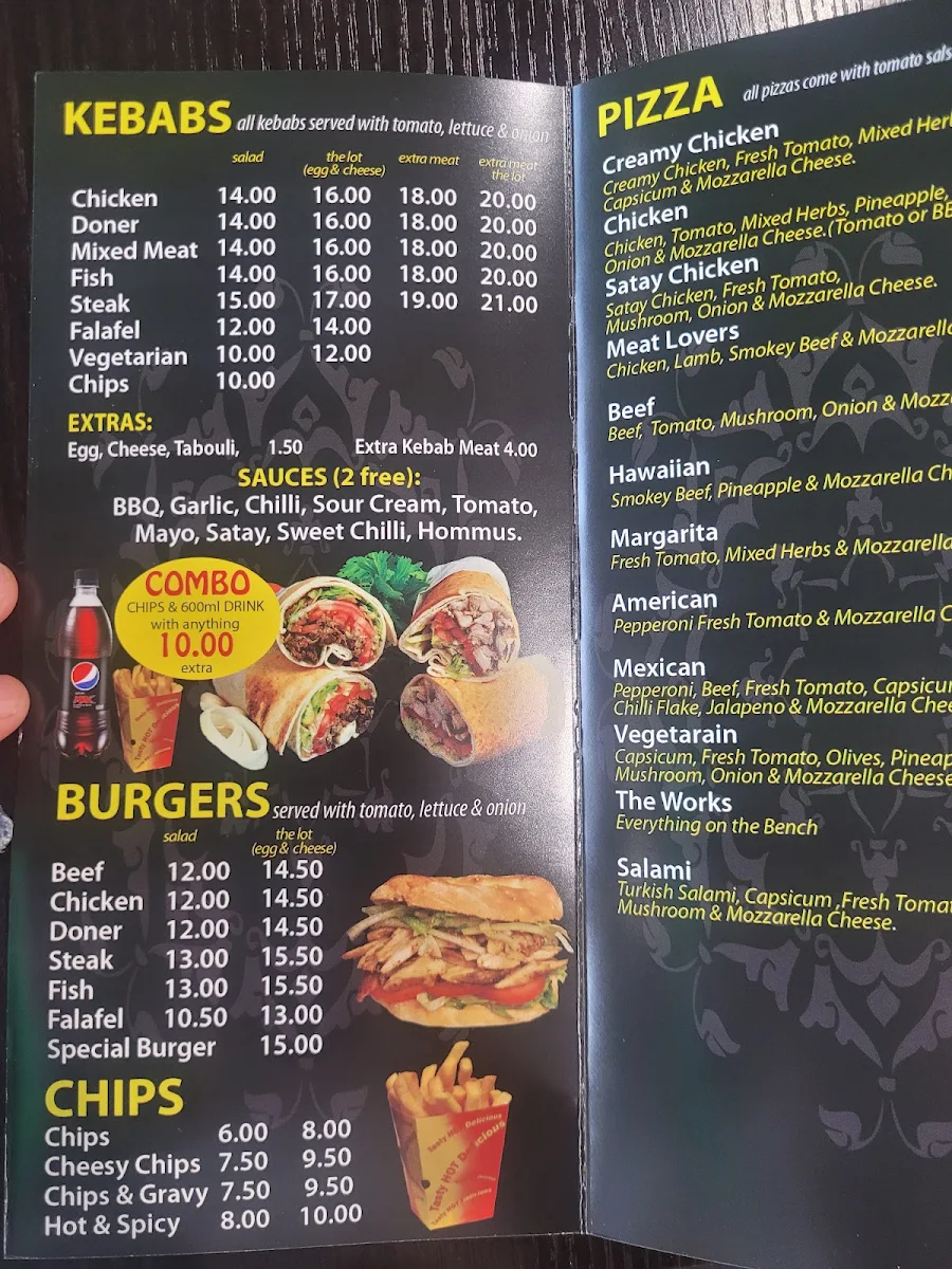 Menu, Bullsbrook Kebab