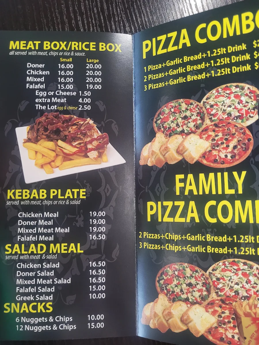 Menu, Bullsbrook Kebab