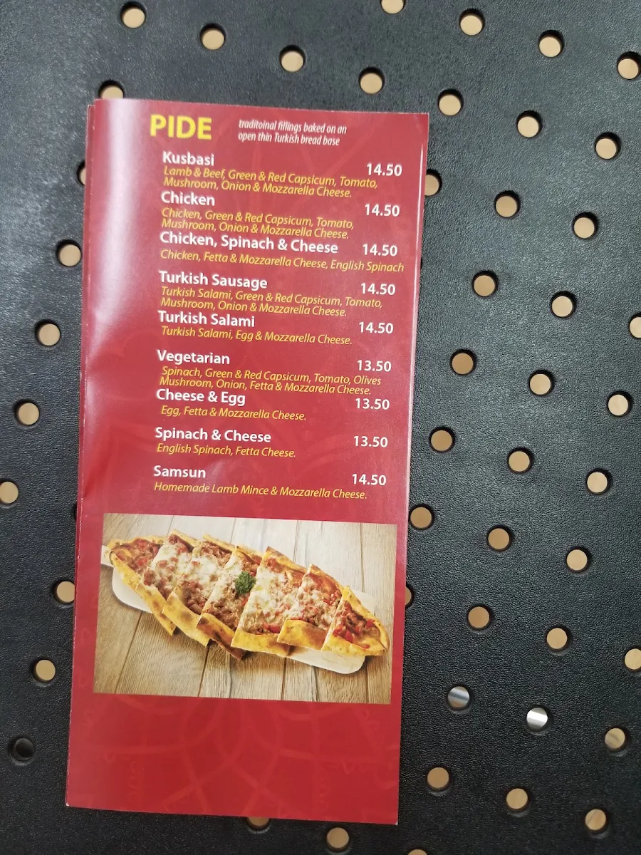 Menu, Bullsbrook Kebab